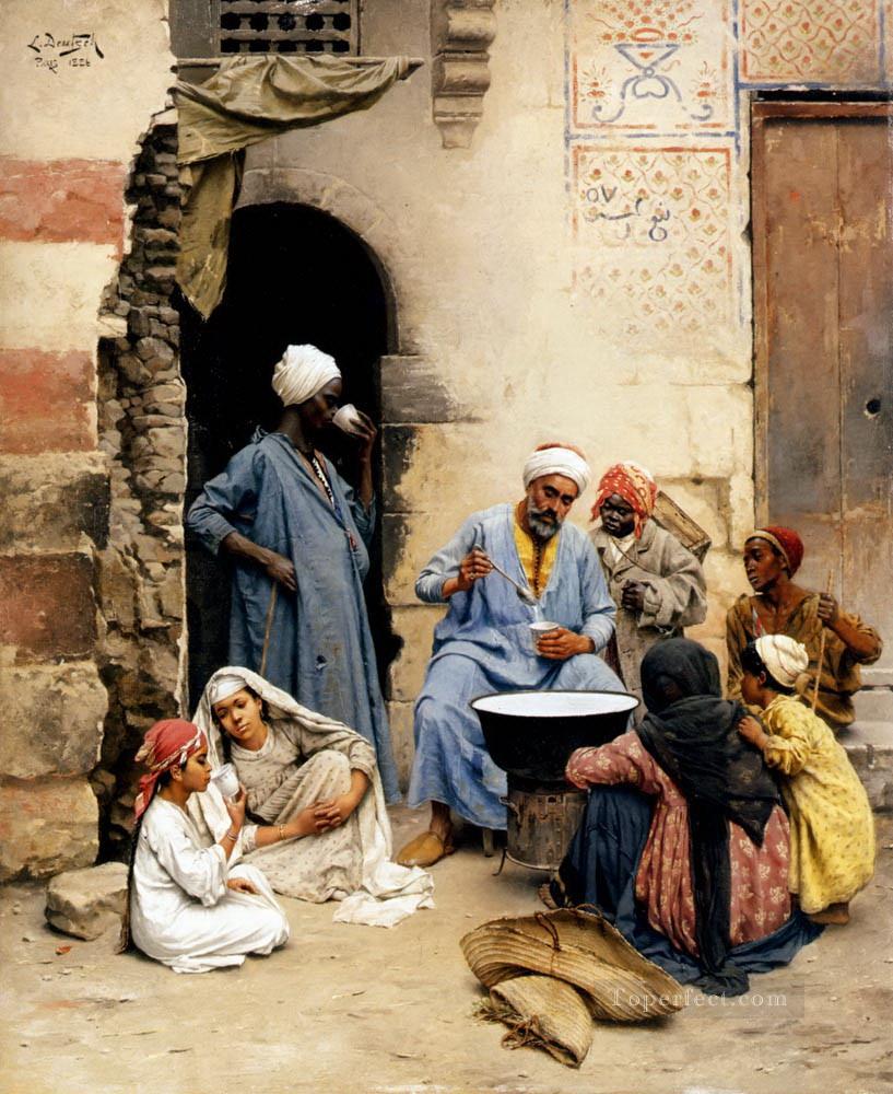 The Sahleb Vendor Cairo Ludwig Deutsch Orientalism Oil Paintings
